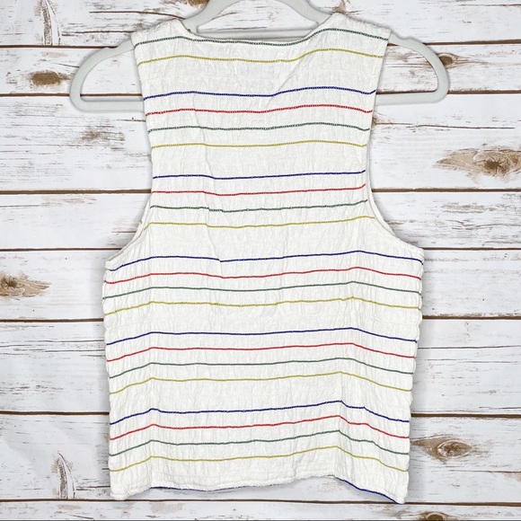 NWT Texture & Thread Rainbow-Stitch Smocked Tank - Picture 6 of 6